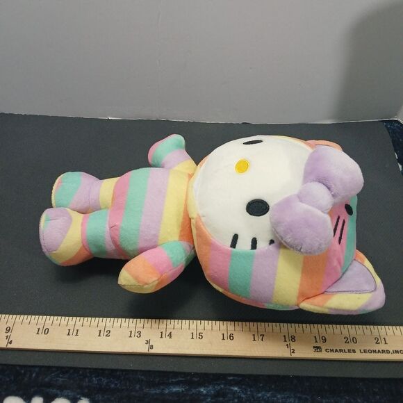 Gund Hello Kitty Striped Rainbow Cat Costume Plush Stuffed Animal Pastel Sanrio - Picture 4 of 4